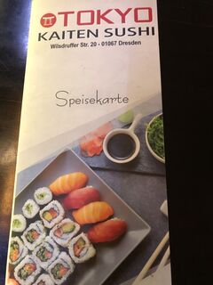A menu of Tokyo Kaiten Sushi