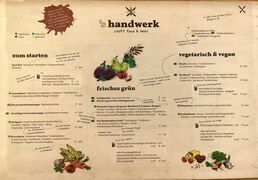 A menu of ’s handwerk