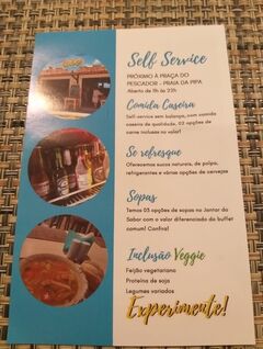 A menu of Sabor da Pipa