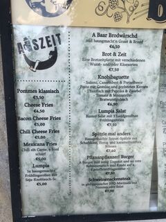 A menu of Auszeit