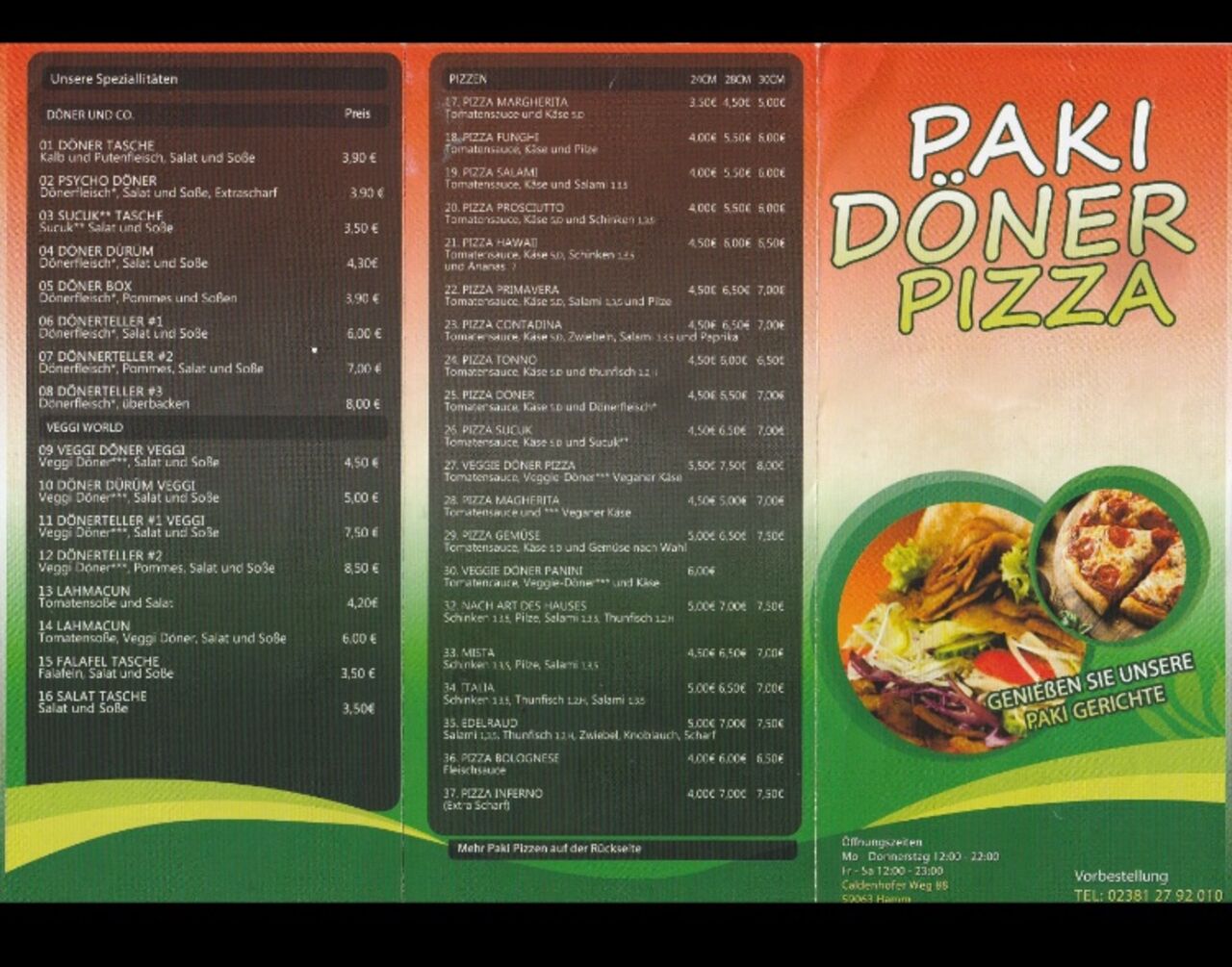 A photo of Paki Döner Pizza