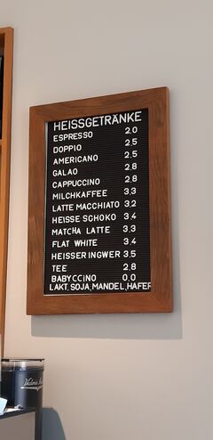 A menu of Frankfurter Pause