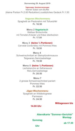 A menu of Knobel, Altendorf