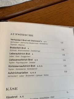 A menu of Weingut Tschermonegg