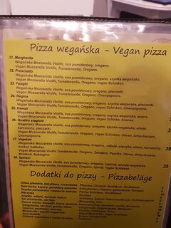 A menu of Pizzeria Fernando