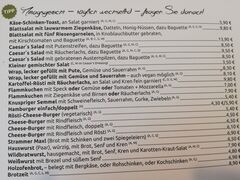 A menu of S’hirscheck