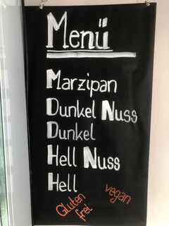 A menu of Nougatglück