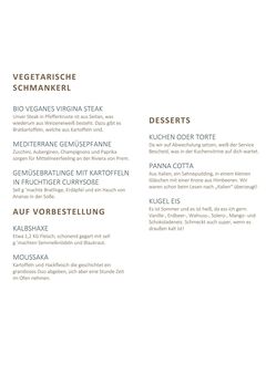 A menu of Wirtshaus in der Lechaue