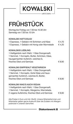 A menu of Kowalski, Südbahnhofmarkt