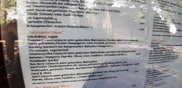 A menu of Weinscheune Steinhude