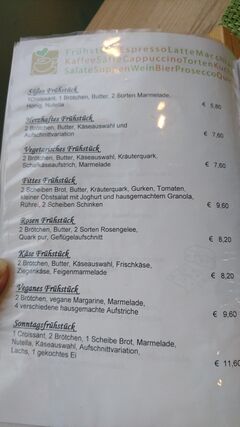 A menu of Hüftgold