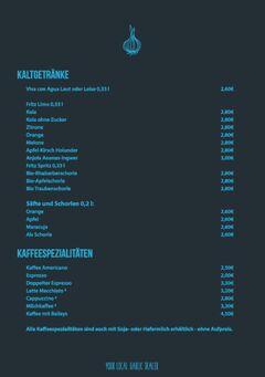 A menu of Doppeltsolecker