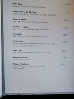 A menu of Alter Hafen