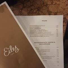 A menu of Café Eiles