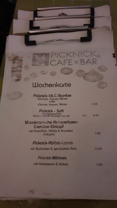 A menu of Picknickbank