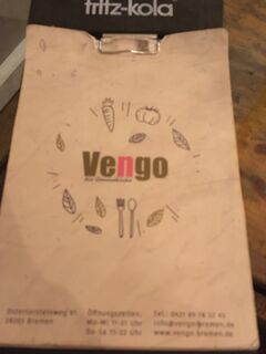 A menu of Vengo