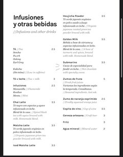 A menu of La Colectiva Café