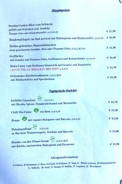 A menu of Seealm Hög