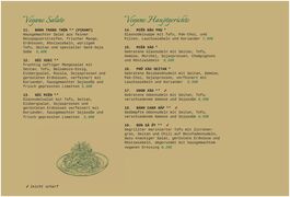 A menu of Mr. Tu