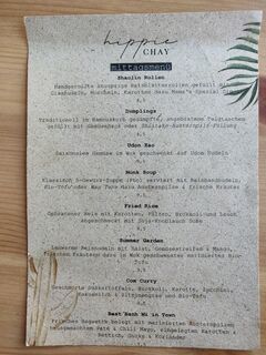 A menu of Hippie Chay