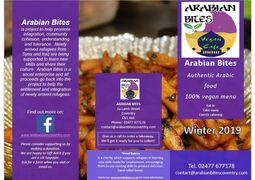 A menu of Arabian Bites