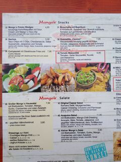A menu of Mango's Kiel