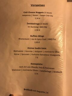 A menu of Bodhi, Ulm