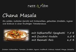 A menu of razz & rübe