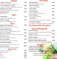 A menu of Walkmühlen-Restaurant