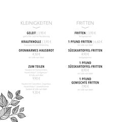 A menu of Hans im Glück, Porta Nigra