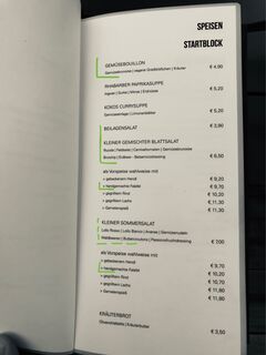 A menu of Freischwimmer