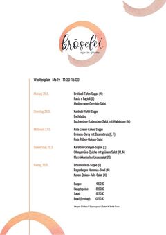 A menu of bröselei