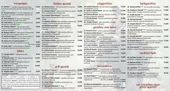 A menu of Nawaab