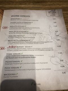 A menu of The Italian