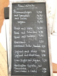 A menu of Zuckerbäckerei