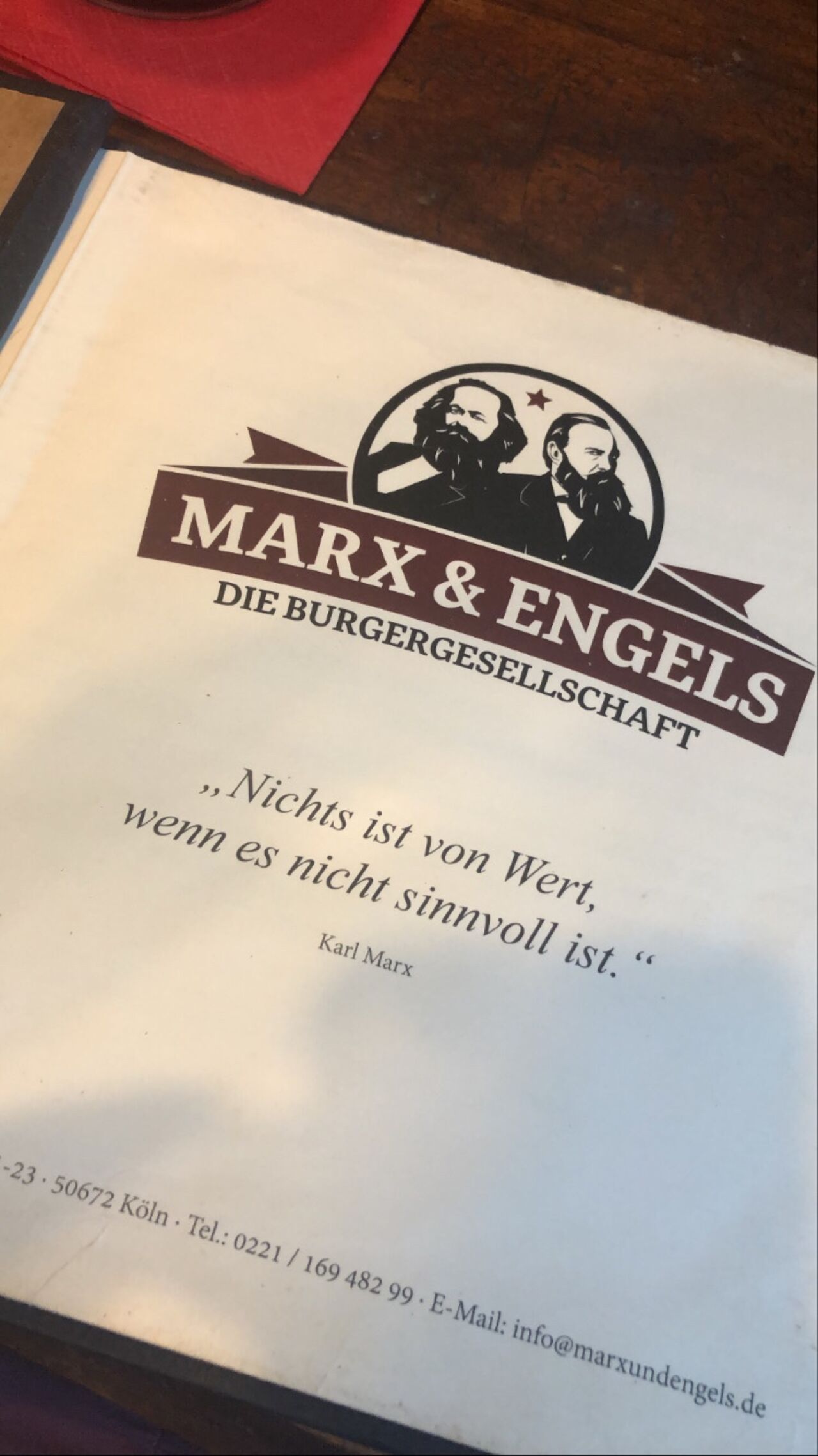 A photo of Marx & Engels