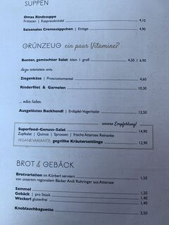 A menu of Das Attersee