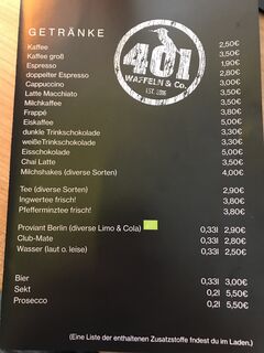 A menu of 401