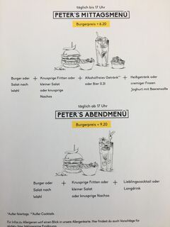 A menu of Peter Pane, Strandpromenade