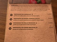 A menu of Macaibo