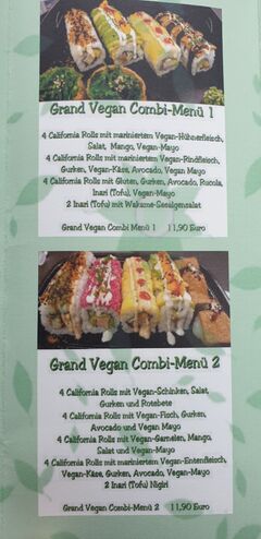 A menu of Very Very Veggie