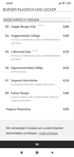 A menu of Dieckhues Hoff