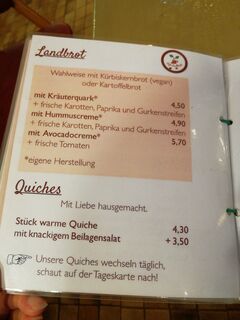 A menu of Café Zweiblatt
