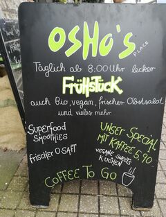 A menu of Osho's Place