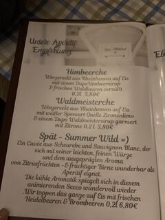 A menu of Zum Mühlrad