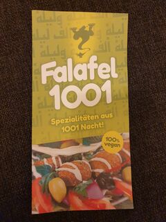 A menu of Falafel 1001, Oberhausen