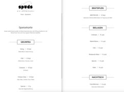 A menu of Spuds