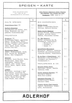 A menu of Adlerhof