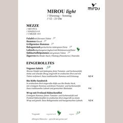 A menu of Mirou
