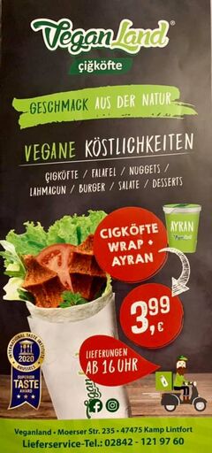 A menu of VeganLand, Kamp-Lintfort